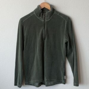 Woolrich Women’s S Spruce Green Half-Zip Shirt Sweatshirt Pullover Fleece